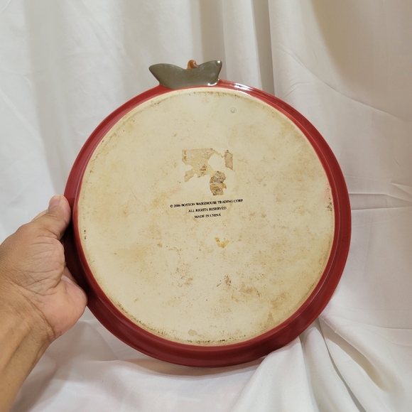 Red Apple Shape Boston Warehouse Pie/Tart Ceramic Dish/Baker - Picture 4 of 5